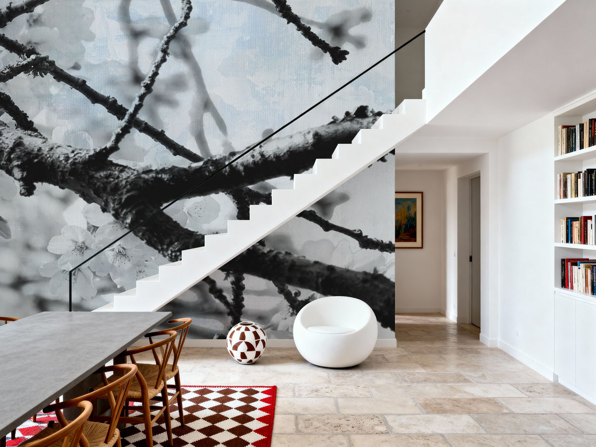 Cherry Blossom Branch Mural Wallpaper - room preview 04