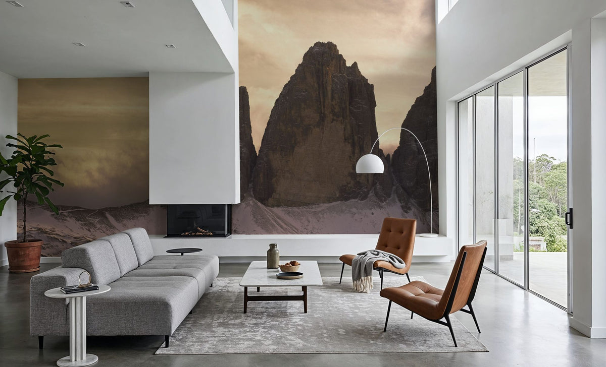 Golden Alpine Twilight Mural Wallpaper - room preview 04