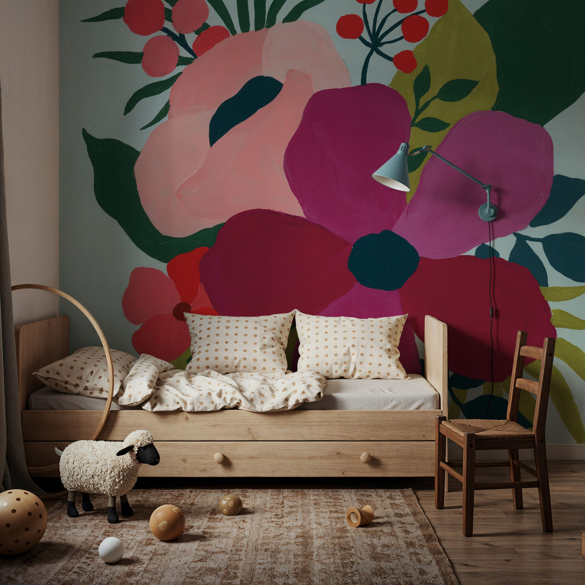 Pretty Florals III Mural Wallpaper - room preview 04