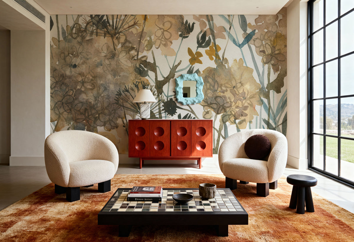January Flowers Mural Wallpaper - room preview 04