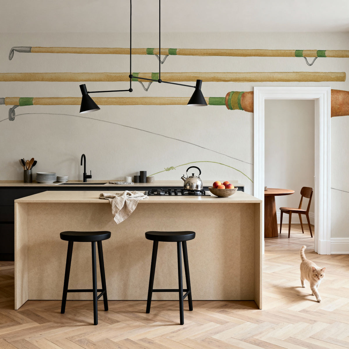 Gone Fishin XIII Mural Wallpaper - room preview 04