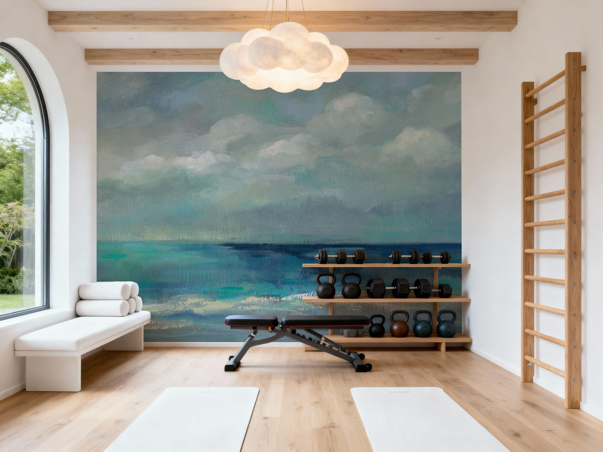 Clouds and Sea Mural Wallpaper - room preview 04