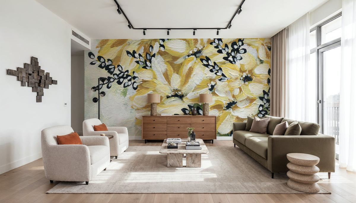 Sunflowers Detail Mural Wallpaper - room preview 04
