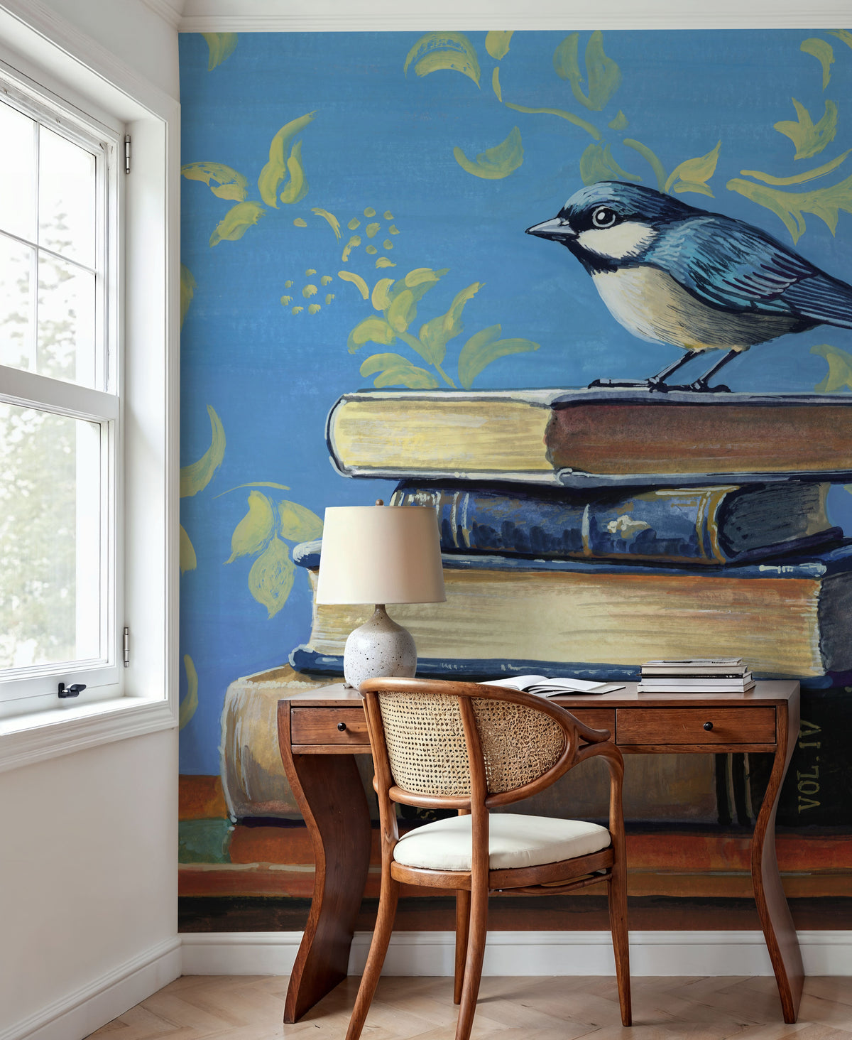 Early Bird Bookworm Mural Wallpaper - room preview 04