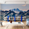 Vintage Look Mountain Top Mural Wallpaper - room preview 04