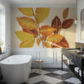 Fall Leaves IV Muted Mural Wallpaper - room preview 04