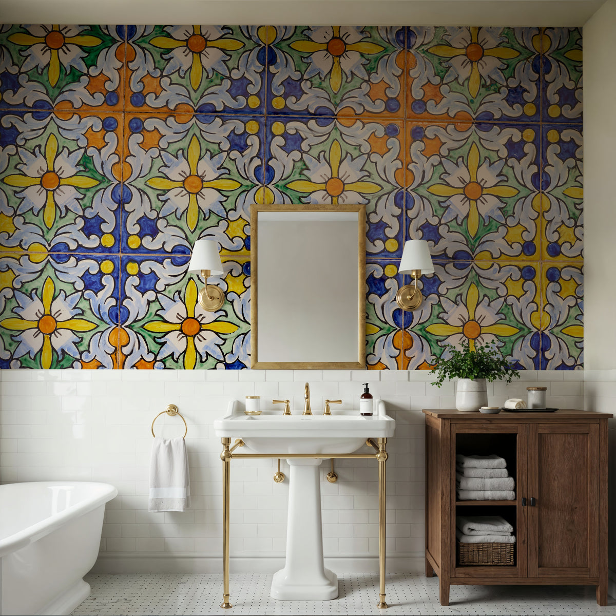Seville Tiles Mural Wallpaper - room preview 04