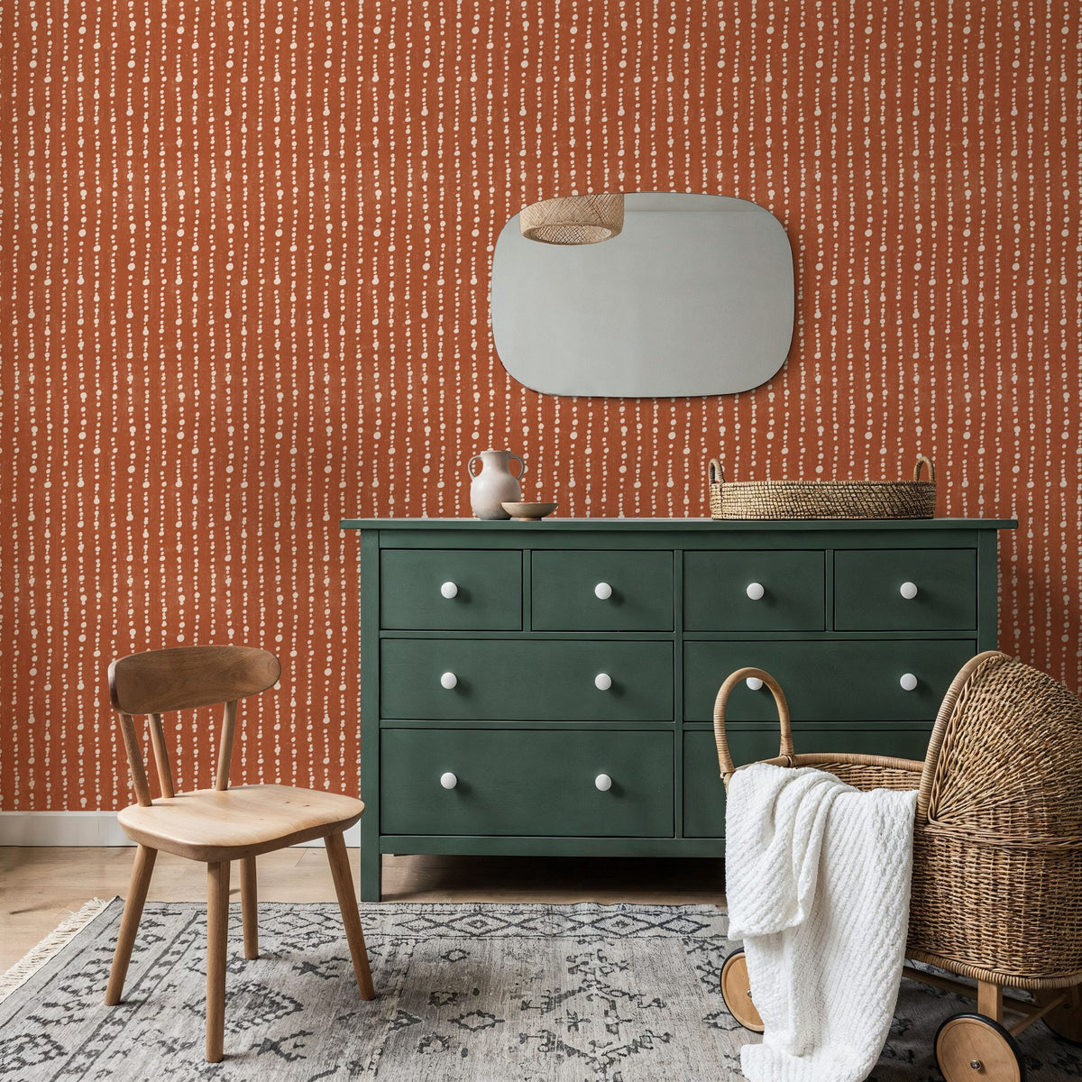 Woodland Drops Brown Mural Wallpaper - room preview 04