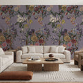 Floral Gaze, Lavender Mural Wallpaper - room preview 04