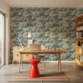 Greenwood Linden, Dusty Green Mural Wallpaper - room preview 04
