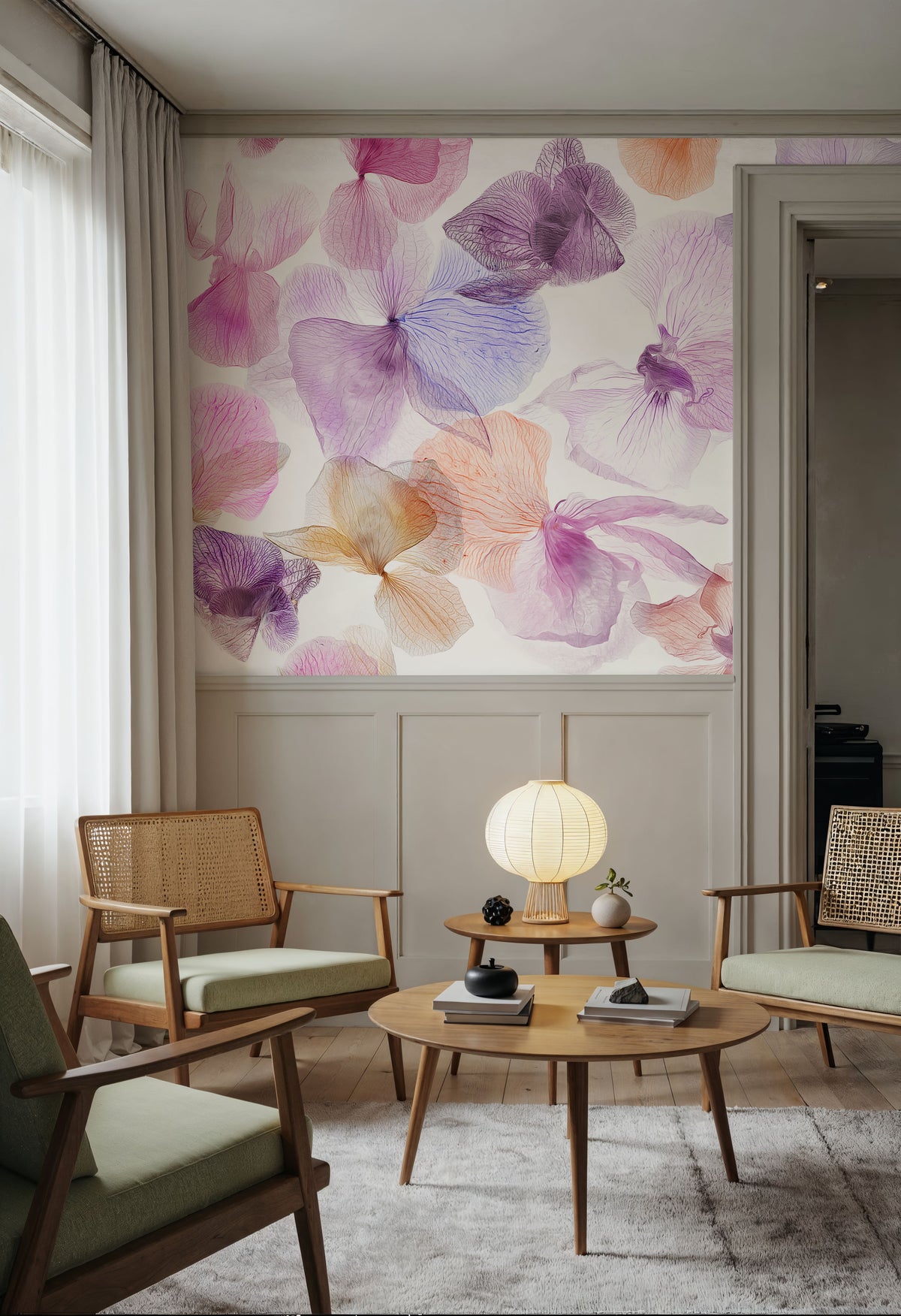 Dancing Orchids Mural Wallpaper - room preview 04