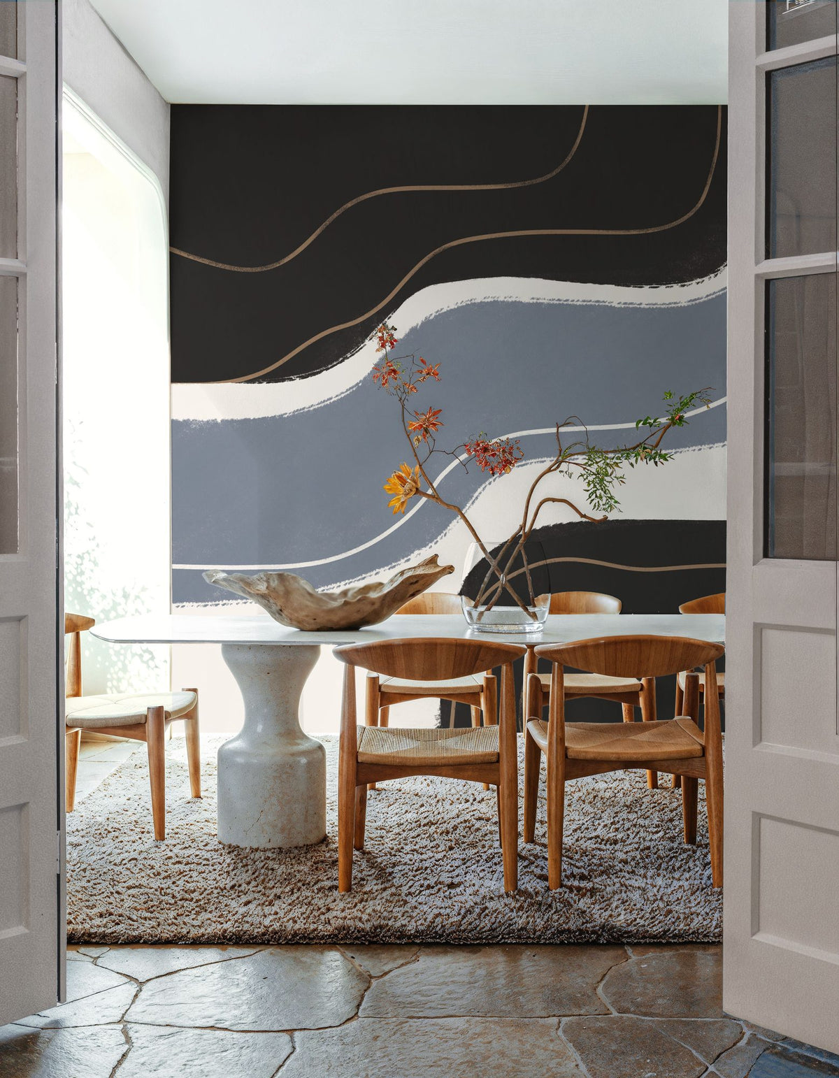 Waterfall Abstract I Mural Wallpaper - room preview 04