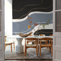 Waterfall Abstract I Mural Wallpaper - room preview 04