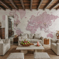 World Map Cities - Melit Mural Wallpaper - room preview 04