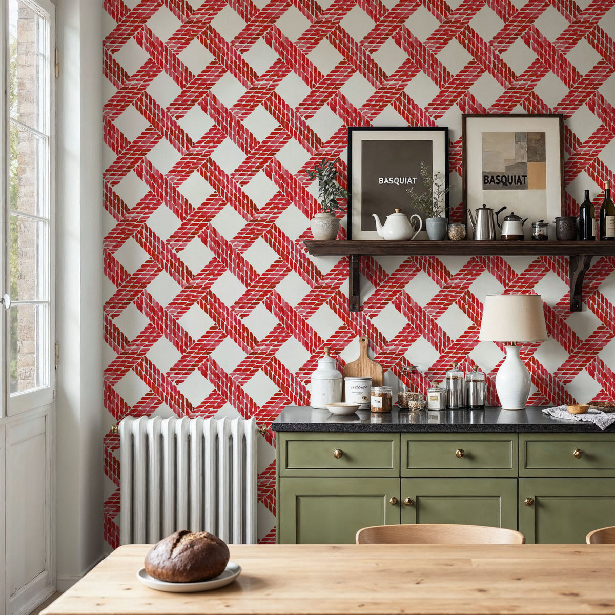 Seafood Shanty Red I Mural Wallpaper - room preview 04