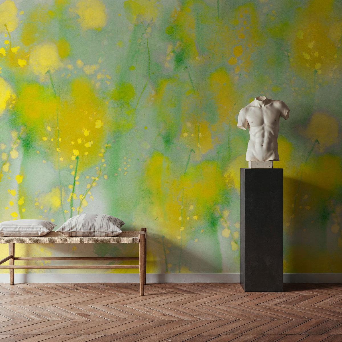 Mimosa Fields Mural Wallpaper - room preview 04