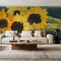 Freshly Cut Sunflowers Mural Wallpaper - room preview 04