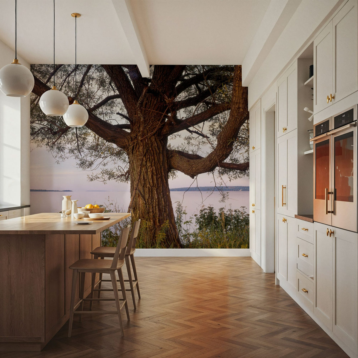 Twilight Solitude Tree Mural Wallpaper - room preview 04