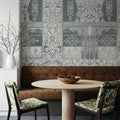 German Renaissance, Gray Mural Wallpaper - room preview 04