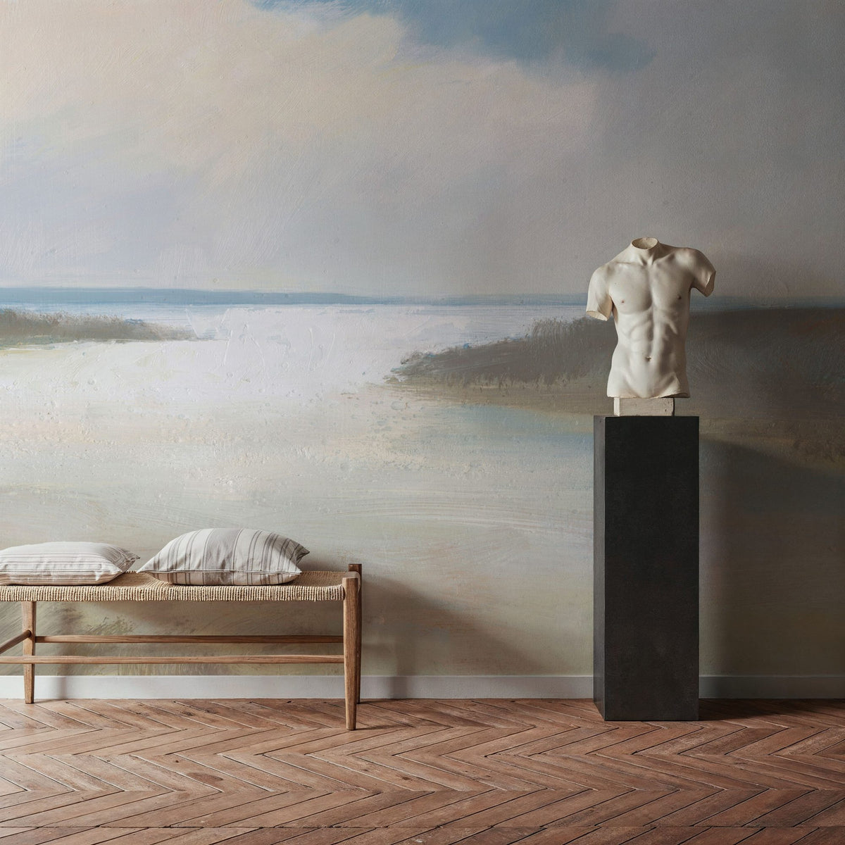 Soft Shore Mural Wallpaper - room preview 04