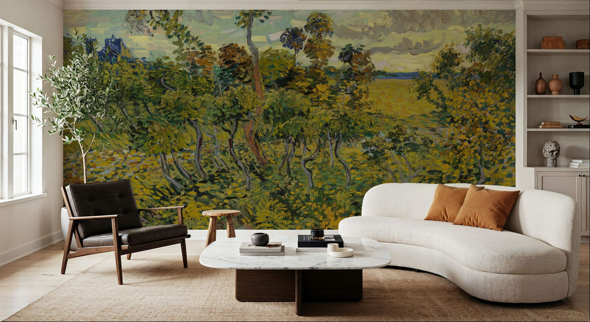Sunset At Montmajour Mural Wallpaper - room preview 04