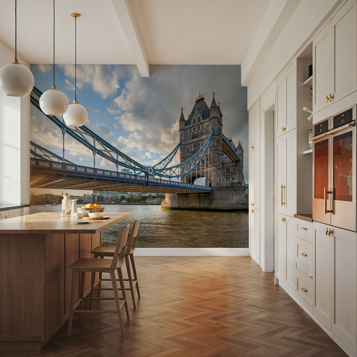 Tower Bridge Study Mural Wallpaper - room preview 04