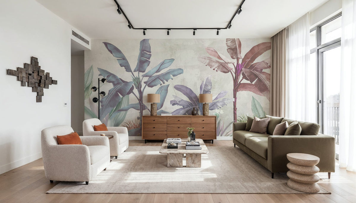 Leaves X-Ray Mural Wallpaper - room preview 04