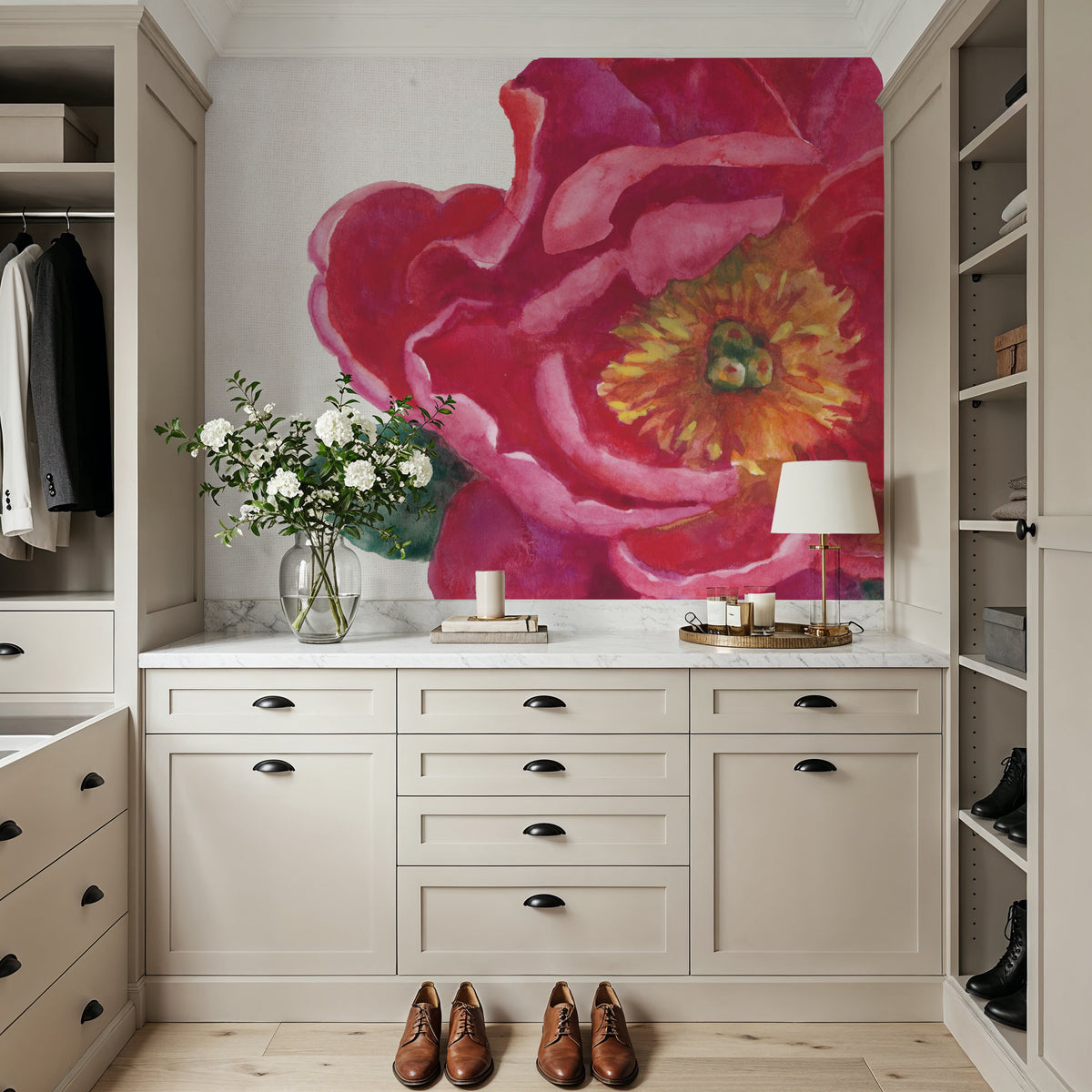 Floral Drama IX Mural Wallpaper - room preview 04