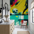 Soccer Post Goal Mural Wallpaper - room preview 04