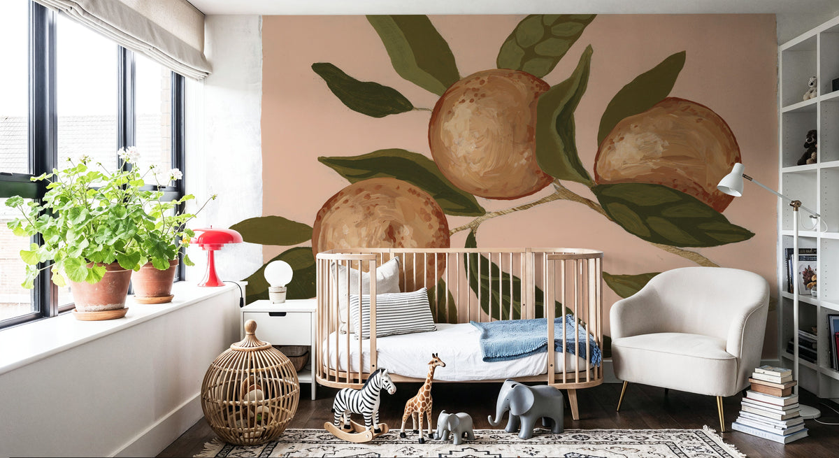 Orange Study II Mural Wallpaper - room preview 04