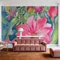 Blooming Free Mural Wallpaper - room preview 04