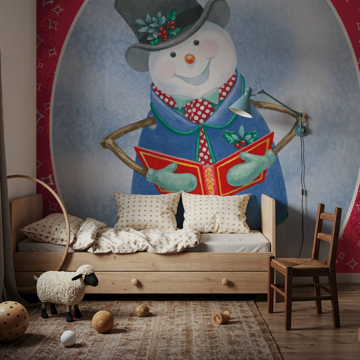 Main Street Christmas V Mural Wallpaper - room preview 04
