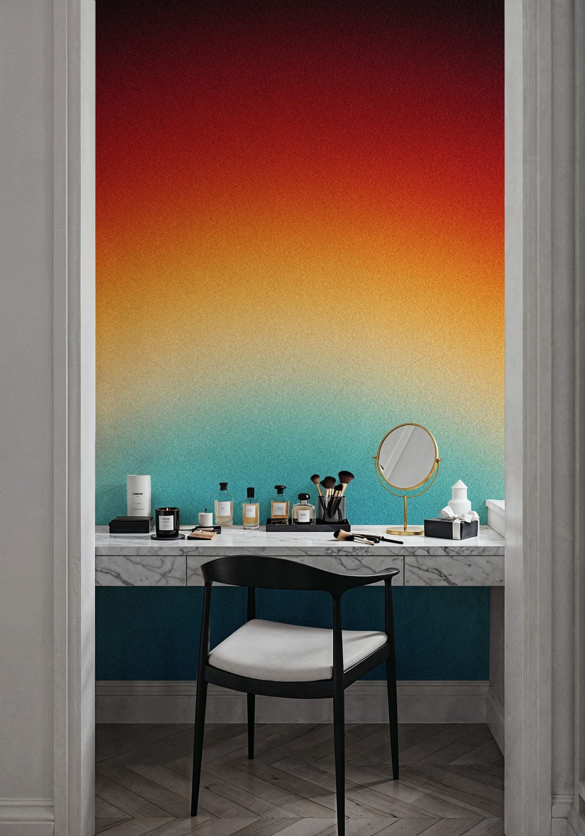 Retro Sunrise Mural Wallpaper - room preview 04