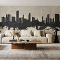 Honolulu Hawaii Skyline Concrete Mural Wallpaper - room preview 04