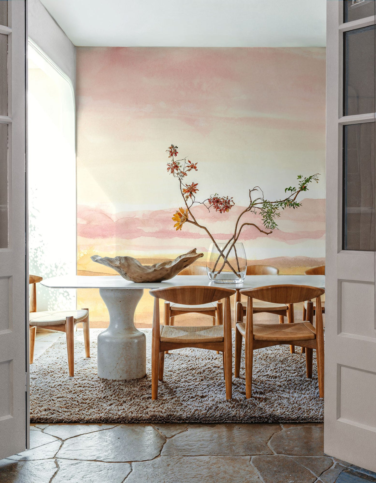Pink Horizon I Mural Wallpaper - room preview 04