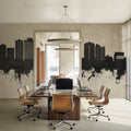 San Mateo California Skyline Concrete Mural Wallpaper - room preview 04
