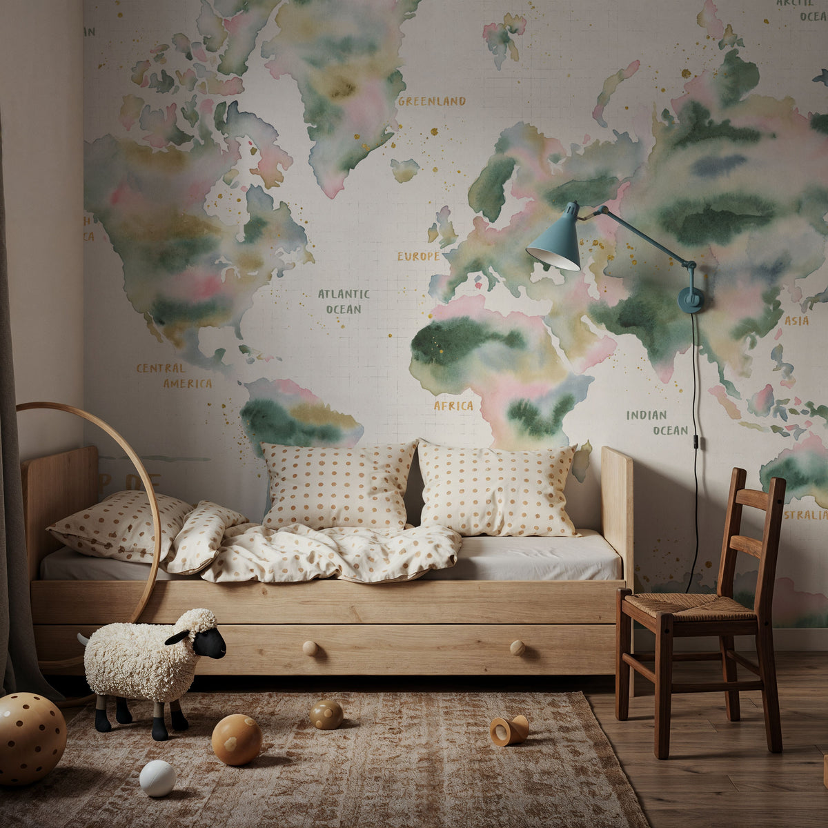 Midsummer Meadow Map Mural Wallpaper - room preview 04
