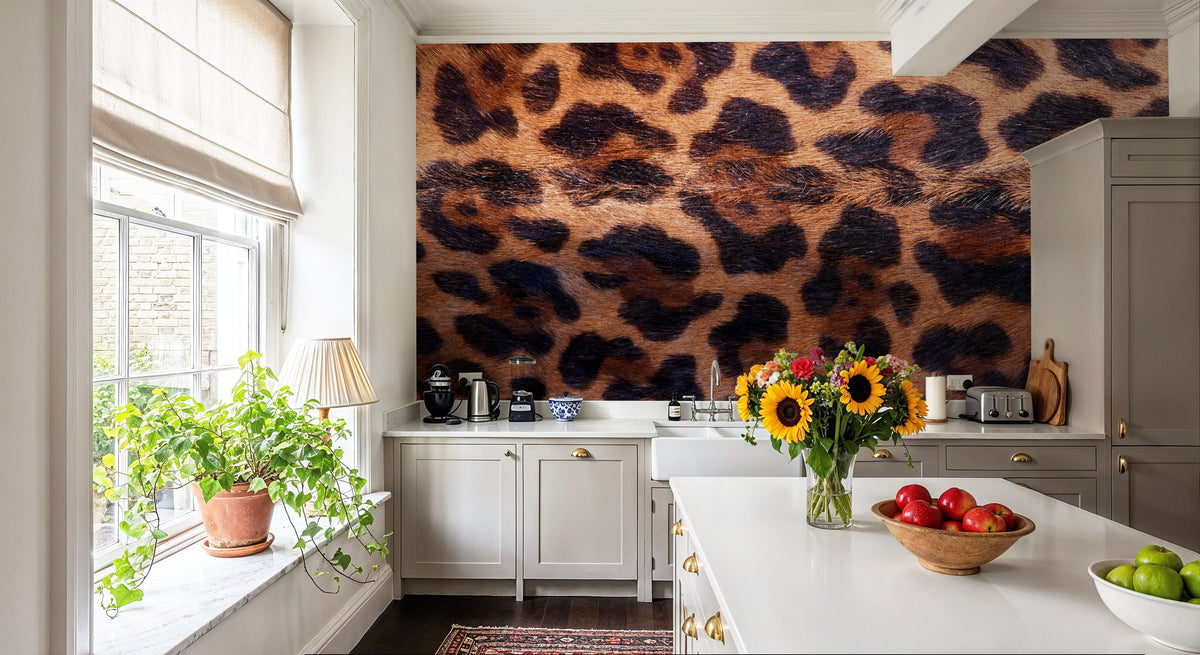 Jaguar Fur Texture Mural Wallpaper - room preview 04