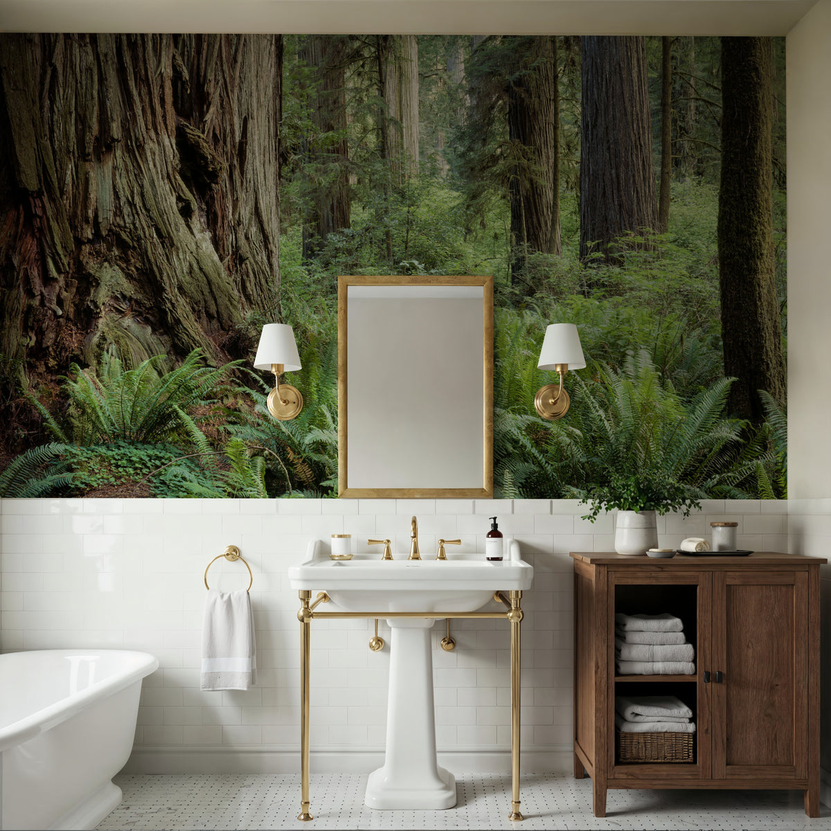 Ancient Fern Forest Mural Wallpaper - room preview 04