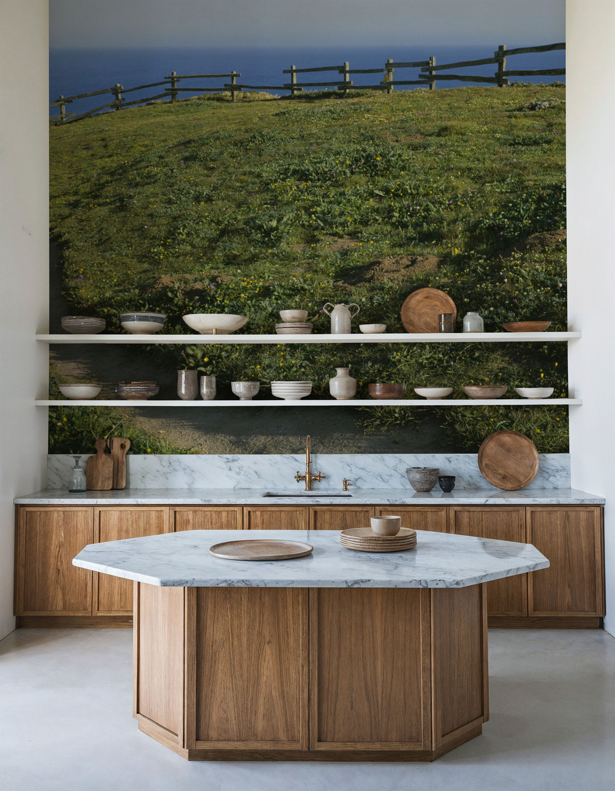Coastal Wildflower Path Mural Wallpaper - room preview 04