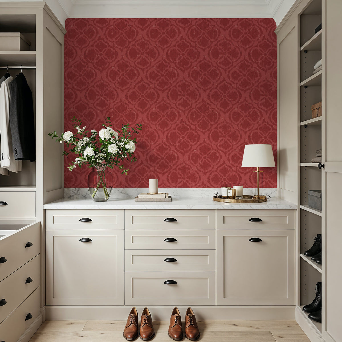 Harvest Slice Red Mural Wallpaper - room preview 04