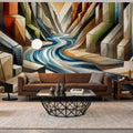 River Art Deco Mural Wallpaper - room preview 04