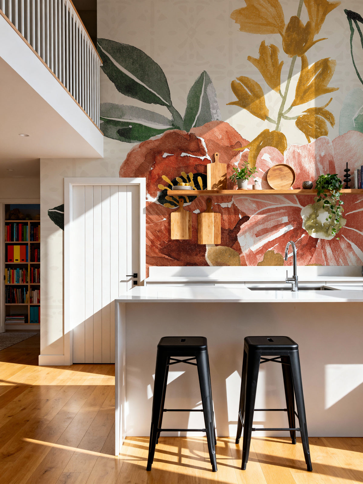 Chic Flowers Mural Wallpaper - room preview 04