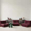 Medallion Trellis, Beige Mural Wallpaper - room preview 04