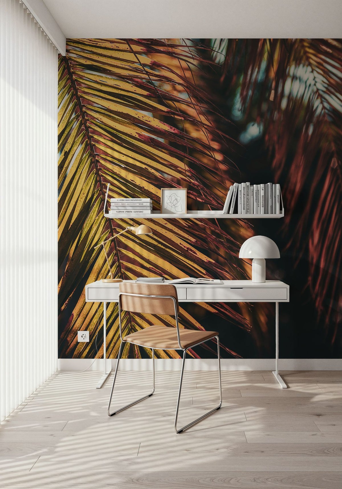Old Palm Leaves Mural Wallpaper - room preview 04
