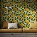 Trailing Lemons, Cream Mural Wallpaper - room preview 04