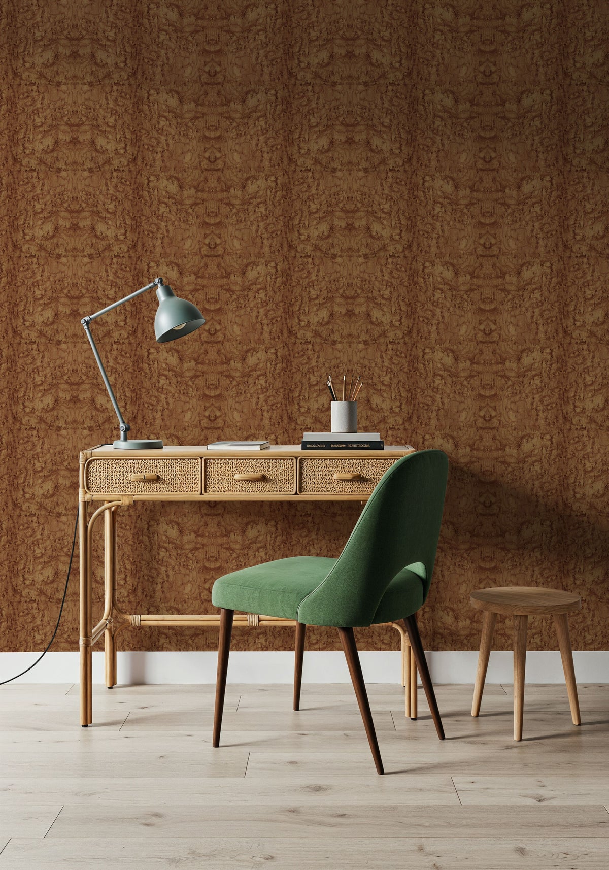 Burl Wood, Honey Mural Wallpaper - room preview 04