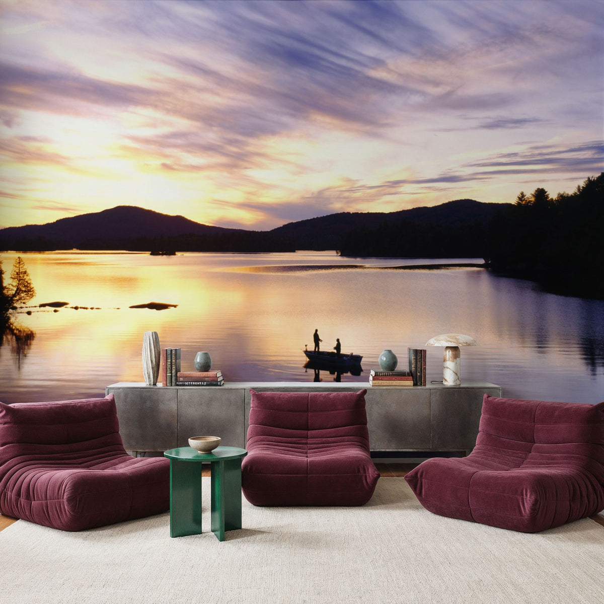 Twilight Voyage Mural Wallpaper - Neutral Tone - room preview 04