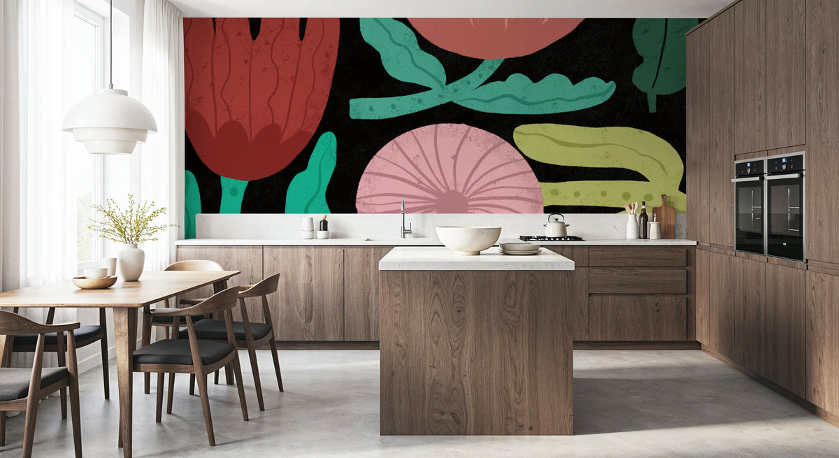 Flower Toss II Mural Wallpaper - room preview 04