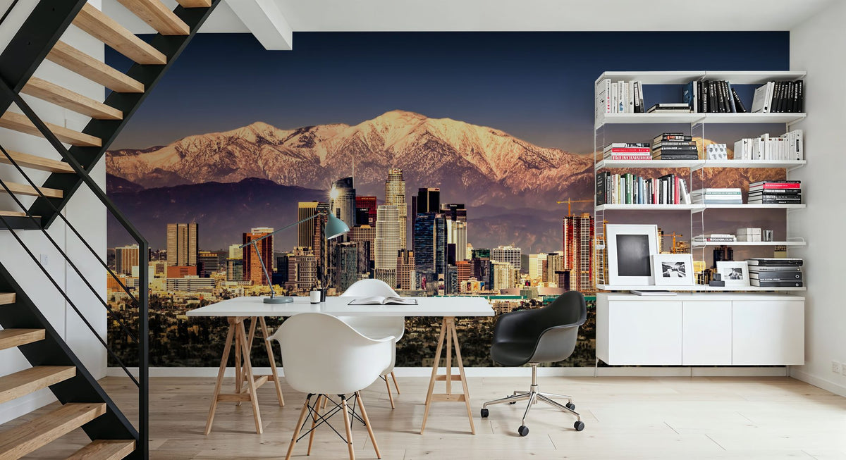 Snowcapped Mountains Los Angeles Mural Wallpaper - room preview 04